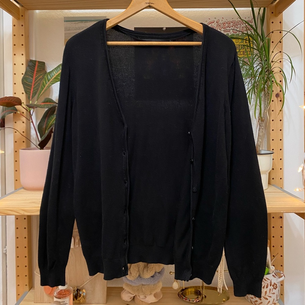 Vero Moda Button Up Cardigan- Black
